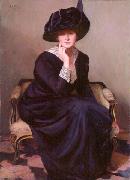 Lilla Cabot Perry The Black Hat, Sweden oil painting artist